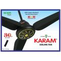 KARAM Fan (AC-DC Ceiling Fan Inverter Hybrid) - Remote Control - High Quality Copper Winding - 56 inches (Available in 2 Colours) 2 years Warranty. 