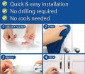 Child Safety locks (6-Pack), Baby Safety Lock, Baby Proofing set, Strong & Adjustable Size/Flexible, Child Proofing Kit. 