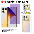 Infinix Note 40 5G Anti Blue Light RayTempered Glass For infinix Note 30 30i 30Vip GT 20 Pro GT 10 Pro Screen Protector+Camera Lens Film+back Film. 