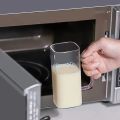 Techmanistan Random Color 400ml Square Glass Mug With Handle, Straw & Wooden Lid, Drinking Glass, Adorable Glass Cups with Lids and Straw, Glass Tumbler Coffee Cup Coffee Mug. 