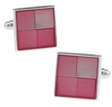 【beauty code】Men Gift Lady Links Color Copper Material Fashion Enamel Square Check Design
