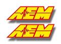 Car & Laptop Sticker - 2 AEM Cold Air Intake System Racing Vinyl Graphics Vehicle Decals JDM NRG Car Stickers 2.5"X9". 