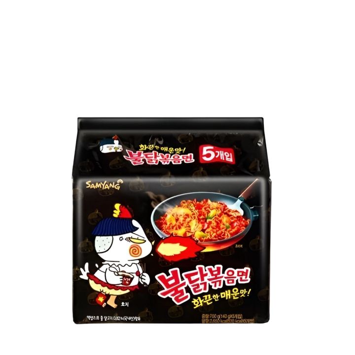 Samyang Noodle 700g Instant Noodle Hot Chicken Flavored Ramen Noodle (Black Pack of 5) Imported Noodle Korean Noodle