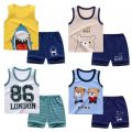 bbuy Kids Clothing Set Pack of 3 Summer Comfortable Materials Stylish Designs Sandos and Shorts Multi Colors. 