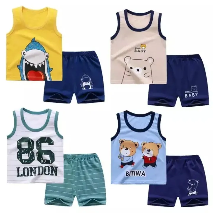 bbuy%20Kids%20Clothing%20Set%20Pack%20of%203%20Summer%20Comfortable%20Materials%20Stylish%20Designs%20Sandos%20and%20Shorts%20Multi%20Colors%20-%20Image%209