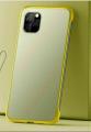 Apple iphone 11 Pro MAX Frameless Case PC Case Hard Transparent Matte Back Cover For Apple iphone 11 Pro MAX Phone Case - Yellow. 