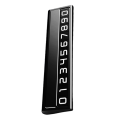 Car Temporary Parking Cartoon with Phone Number Plate Aluminum Parking Car Shape Car Parts Accessories Parking Number Black. 