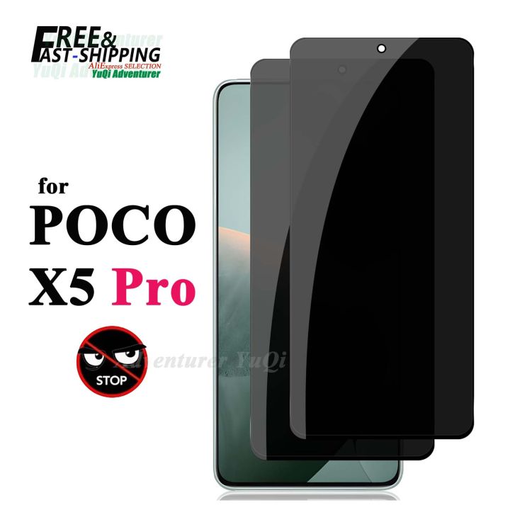 Trace Selection Quick Free POCO X5 Pro Mi Anti-Spyware Screen Protector, Tempered Glass 9H Privacy Peeping Fee Delivery Case Friendly