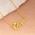 Customize Crown Name Necklace Best For Gift. 