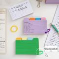 200 Sheets High Quality DIY Index Cards Binder Colorful Learning Flashcards Horizontal Line Pocket Notebook School Office. 