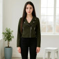 SN Fashion Cross Zipper Fleece Coat For Women Fancy Zip Style Jacket For Girls. 
