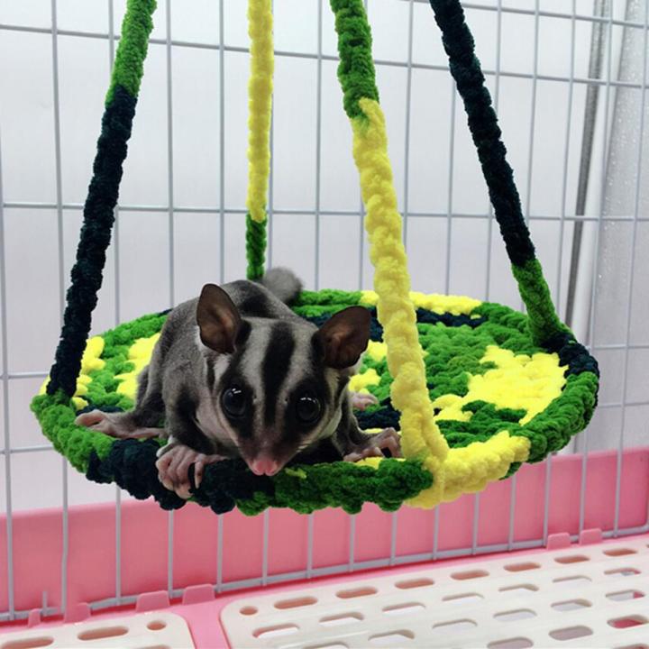 Climbing Rope Mesh Hammock For Small Animals Ferrets Chinchillas Hamster Play Rest Hanging Toy Bed Rat Pet Carrier Pet Supplies
