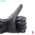 5Pair Black Kitchen Disposable Gloves Waterproof Thickened PVC Protective Gloves Kitchen Laboratory Cleaning Gloves. 