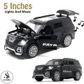 Lexus Land Cruiser Prado - New Special Luxury Edition Children's Alloy Sports Model Die-Cast Metal Toy Car - High Premium Quality with Lights & Music Sound Feature - Front Doors, Hood & Boot Openable - Size Approx. 5-Inches - White. 