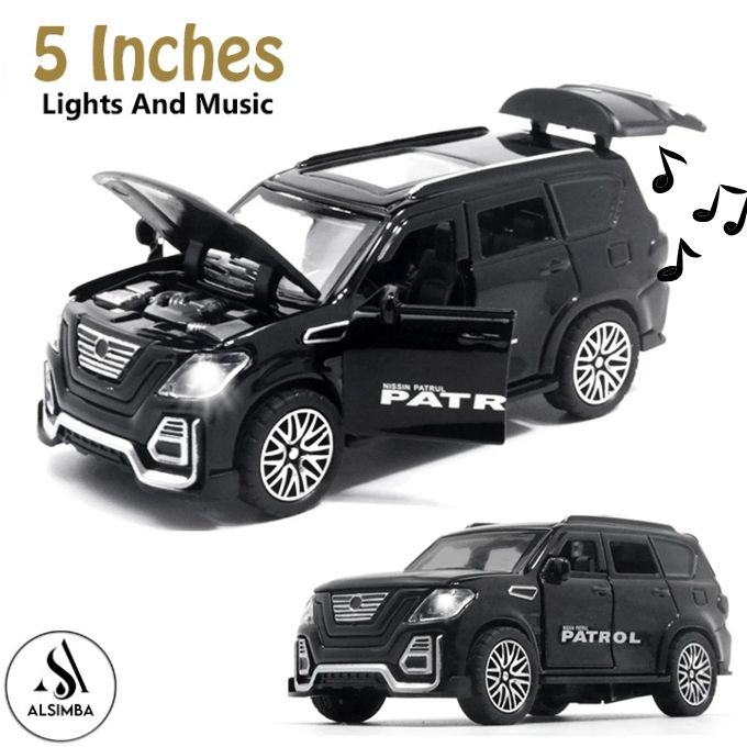 Lexus Land Cruiser Prado - New Special Luxury Edition Children's Alloy Sports Model Die-Cast Metal Toy Car - High Premium Quality with Lights & Music Sound Feature - Front Doors, Hood & Boot Openable - Size Approx. 5-Inches - White