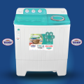 Boss Twin Tub Washing Machine KE. 6550-BS-S-Green(Steel Spiner) 7.5 kg ( Small Size). 