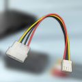 【BIGSALE】 20cm 4-pin Big to Small Power Cable Metal Floppy Drive Power Cord for Computer PC. 