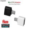 【Sunflower EGR】2Pcs Type C USB OTG Adapter for Huawei Honor 8 9 20 30 9X Pro 20S 30S V20 V30 Pro Note 8 10 USB-C OTG. 
