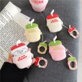 3D Summer Drinks Strawberry Banana Milk For Apple AirPods 2 Pro Case Silicone Headphone Wireless Bluetooth Earphone Cover. 