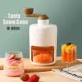Ice Crusher Machine for Home,Manual Ice Shaver Crushed Ice Maker Shaved Ice Machine with Ice Cube Trays for Party, Bars, Restaurants (White). 