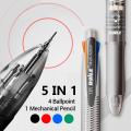 Baile 5 in 1 Multicolor Ballpoint Pen With 1 Mechanical Pencil 0.5mm For Writing. 