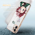 Jizetin (Free Lanyard) for iPhone 6 / 6S Case Lovely Tanjiro Luxury 6D Plating Soft Casing Silicone Ultra Thin Phone Cover. 