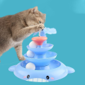 Cat Swivel Toy Ball Self Interesting Dolphin Design With Feathers Pet Stick Funny Auto Combination Supplies. 