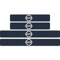 4 PCS Nissan Car Door Sill Protector 3D Carbon Fiber Scuff Protective Door Sill Cover Panel Sticker, Car Stickers, Stickers for Car. 