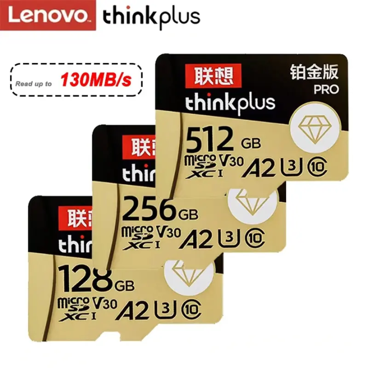 Lenovo Micro SD Card 128GB 64GB Up To 130M SD Memory Card U3 4K V30 A2 TF Card 32GB Flash MicroSD Card Electron Product PC ﻿