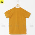 The Shop - Basic Round Neck Half Sleeves Mustard T Shirt For Men & Women - MY-RN1. 