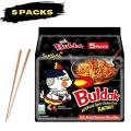 SAMYANG Hot Chicken Ramen 700g - Pack of 5 - Spicy Korean Noodles - Bestseller - Authentic Flavor - Quick and Easy Cooking - Korean Noodles - Instant Noodles - Samyang noodles. 