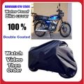 Kawasaki Gto 125 Bike Top Cover Double Coated Anti Scratch Water & dust proof 100% Motorcycle Parking cover. 