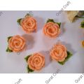Crochet Rose Flower, Leaves, Multicolored, Valentine's day Gift, Hair Accessories, Clothing, Handmade, Décor, 5/10/20 pcs, Crochet Flower Applique.. 