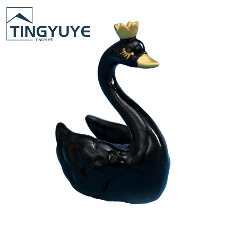 Micro Landscape Swan Ornament Anti-fade Little Swan Potted Plants Garden Ornament