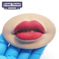 Green forest Lip Tattoo d Ergonomic Open Mouth Silicone Lips Practice Skin. 