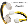 4-Pin to 8-Pin ATX Motherboard CPU Power Supply Adapter Converter Cable. 