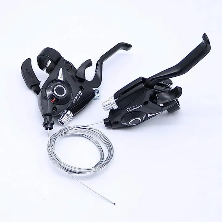 Shimano%20V-Brake%20Set,%20Brake/Shift%20Lever%20with%20Brake%20Cable,%207%20Speed%20Gears%20Brake%20Combination%20with%20Gear%20Indicator%20for%20V-Brake,%20Black%20(L3%20%C3%97%20R7%20Gears)%20Shimano%20Gear%20Shifter%20-%20Image%202