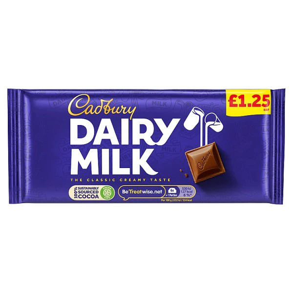 Cadbury Dairy Milk Chocolate Bar 160g (Imported) Halal