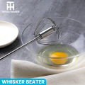 Whisker Beater, Semi-Automatic Whisker, Rotating Mixer Self Turning Egg Stirrer, Stainless Steel Kitchen Utensil for Eggs, Milk, Cream, Bread and Cake Kitchen Tools By TINTED HEAVEN. 