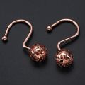 Rose Gold Shower Curtain Hooks Rings,Set of 12 ,Metal for Bathroom. 