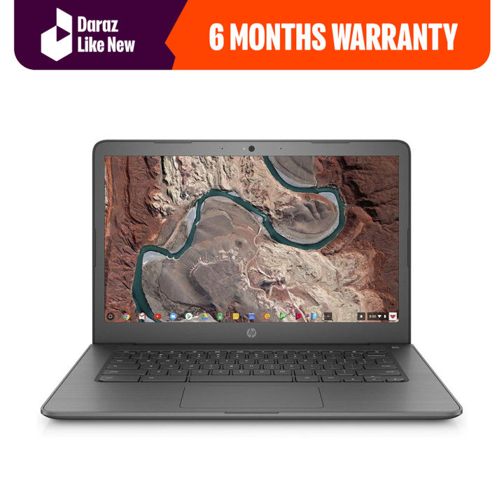 HP Chromebook 14" HD  Widescreen Laptop Computer - Intel Celeron N3350 up to 2.4GHz - 4GB DDR4 Memory - 32GB eMMC Flash Memory - 802.11ac - Bluetooth - USB-C 3.1 - Chrome OS - Play Store - Refurbished