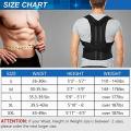 Adjustable Magnetic Posture Corrector Back Brace Support Belts for Upper Back Pain Relief. 