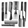 M.sale 10 pieces Black Professional Combs Hair Salon Hair Styling Barbers Comb Set Kit Rat Tail Comb Special Offer Professional Comb Set. 