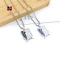 XM Anime Attack On Titan Necklace With Stainless Steel Chain For Men And Women. 