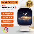 Hello Watch 3 Amoled Display Gallery Feature Display Big Screen Magnetic Wireless Charging Wacth 9 49mm Smart Watch Bluetooth Call Sleep Monitor For Men Women Smartwatch. 