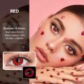 【HOT】 UYAAI 1Pair Natural Color Contact Lenses Red Series Red Eyes Pink Eyes Contact Lenses 2Pcs Yearly Cosmetic Contact Lenses. 