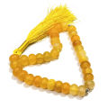 Yellow Color Aqeeq Stone Tasbeeh 33 Beads  (Size 8MM 10MM 12MM 14MM) - Fancy Men and women Choice Color Tasbih (Agates) muslim Agate zikr prayer Tasbeeh - handmade Rosary 12mm tasbi counter Stress Relaxation. 