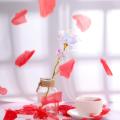 Crystal Rose Artificial Rose Flower Plastic Colorful Rose with Love Shape Base for Valentine's Day, Mother's Day. 