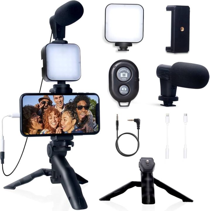 Portable%20Vlogging%20Kit%20with%20Microphone,%20Tripod%20&%20LED%20Light%20%7C%20Complete%20Vlogging%20Set%20with%20Smartphone%20Holder,%20Stabilizer%20&%20Remote%20Control%20%7C%20All-in-One%20Vlogger%20Kit%20for%20YouTube,%20TikTok%20&%20Beginners%20%7C%20Professional%20Compact%20Vlogging%20Gear%20-%20Image%204