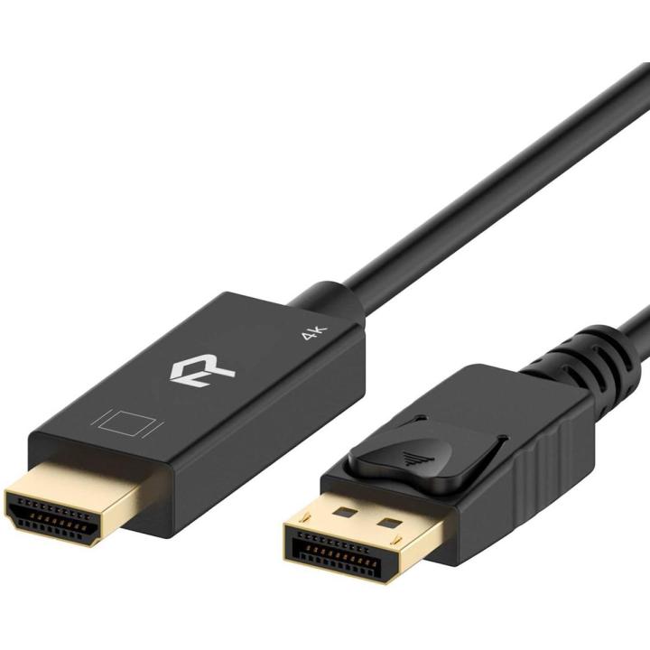 Ránkie DisplayPort (DP) to HDMI Cable, 4K Resolution Ready, 1.8 m, Black